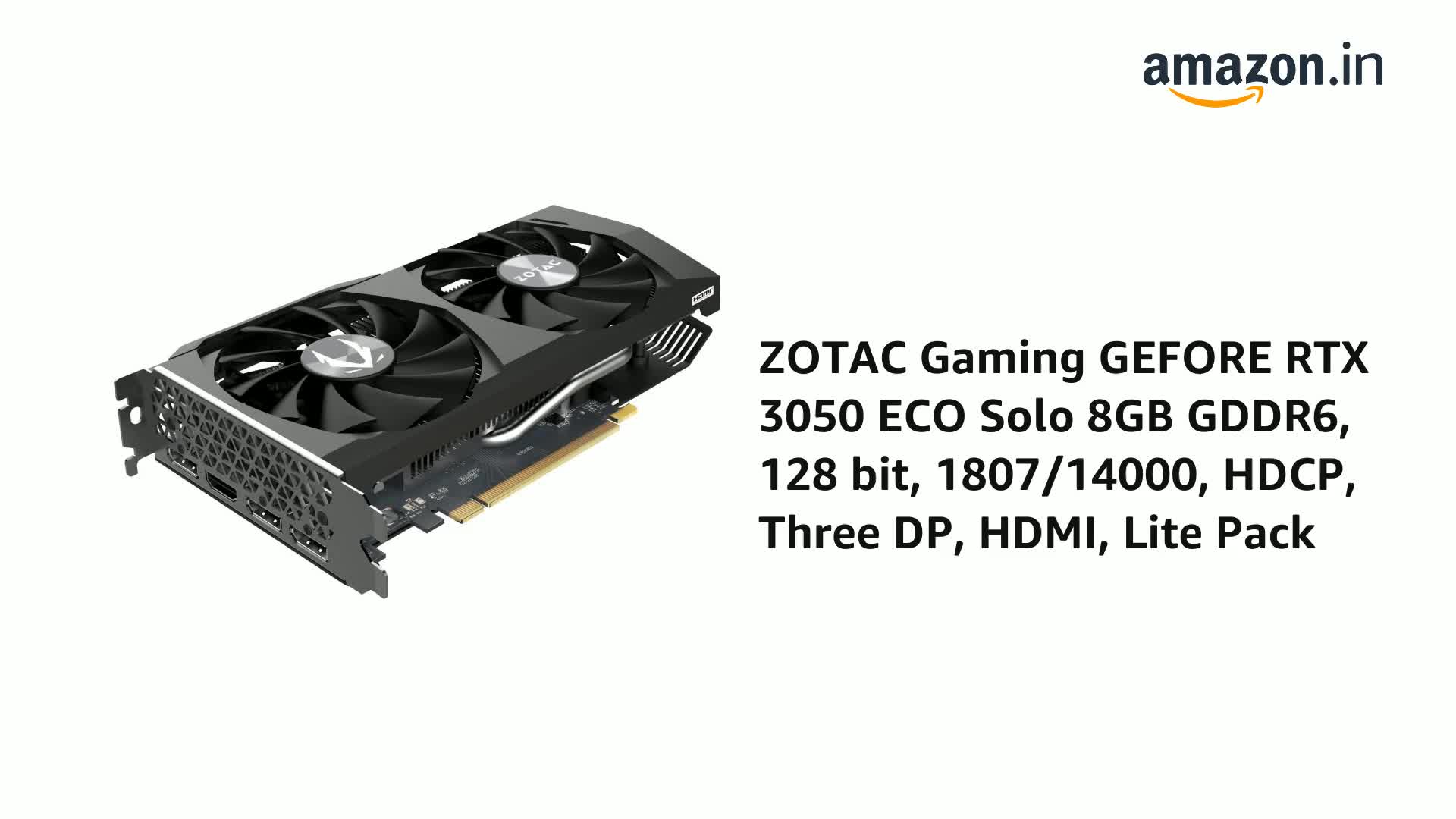 Amazon.in: Buy ZOTAC Gaming Geforce RTX 3050 ECO Solo 8GB GDDR6